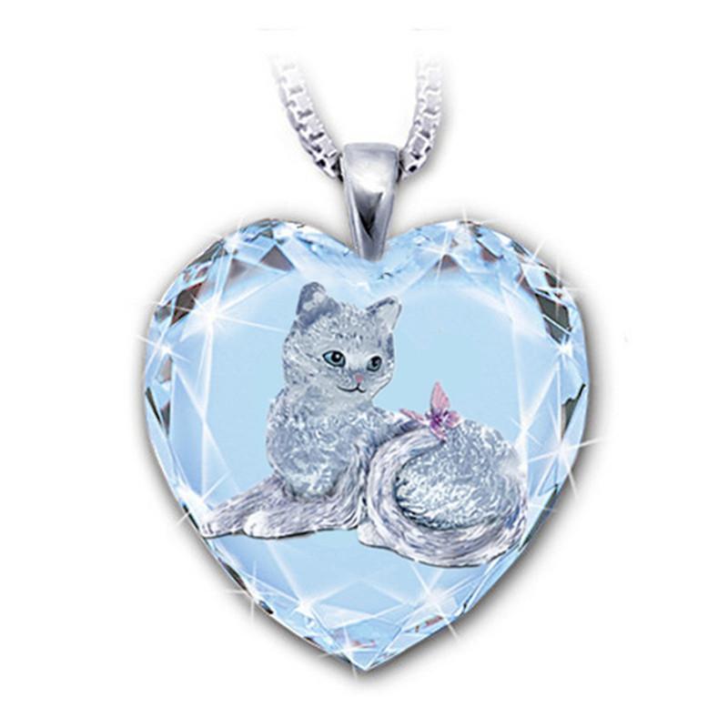 Cat Heart Necklace