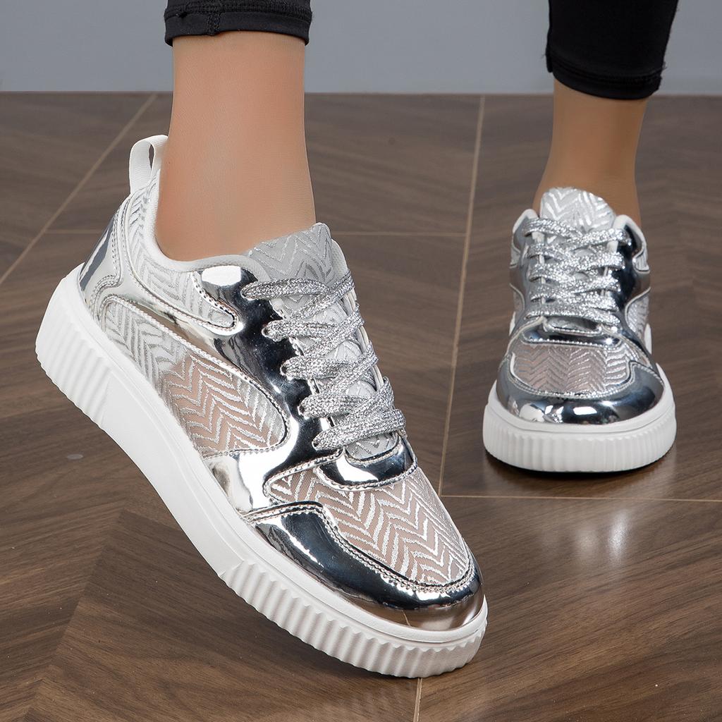 π Ladies Metallic Trainers
