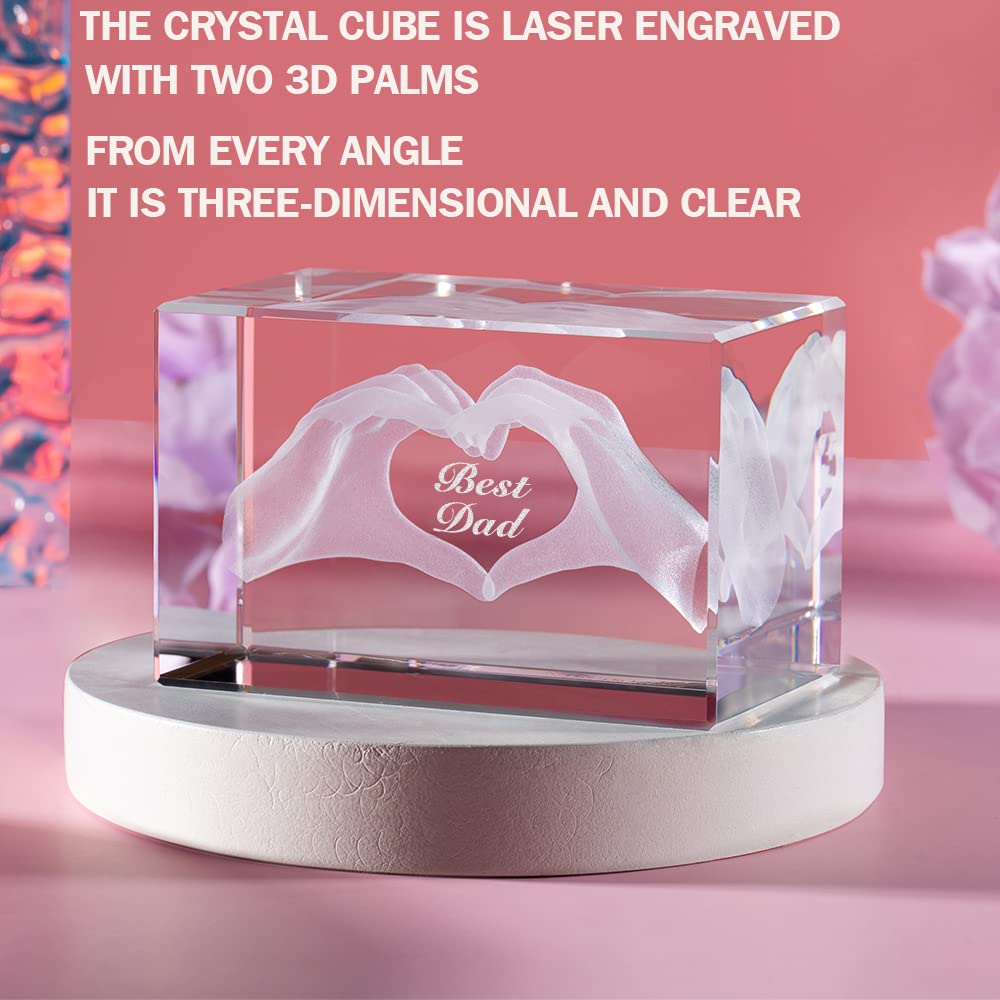 💎 Best Dad Crystal Cube Gift 💎