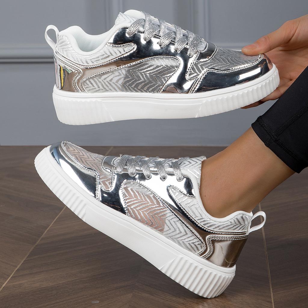 π Ladies Metallic Trainers