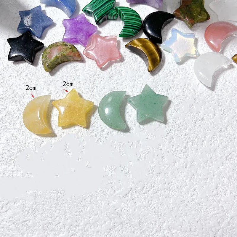 🌙⭐ 1 Pair Crystal Star & Moon Sets ⭐🌙