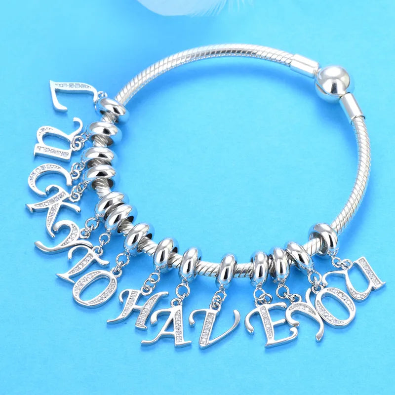 ✨ Sterling Silver 925 Diamante Initial Charms ✨