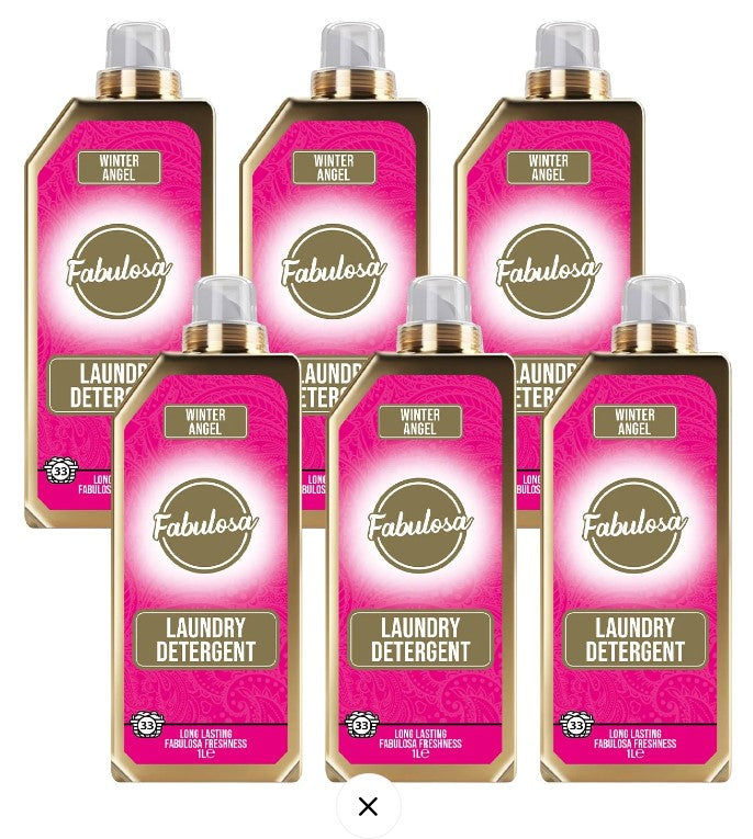 Fragranced Laundry Detergent Winter Angel Scented Pack of 6 Bundle 1000ml