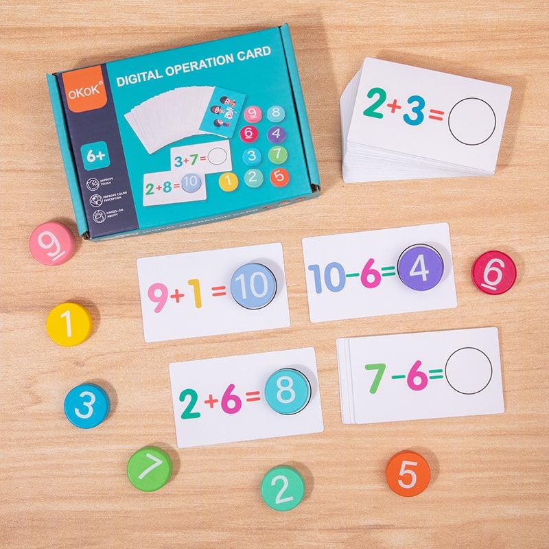 🔢🌈 Wooden Montessori Math Learning Toy Set 🌈🔢