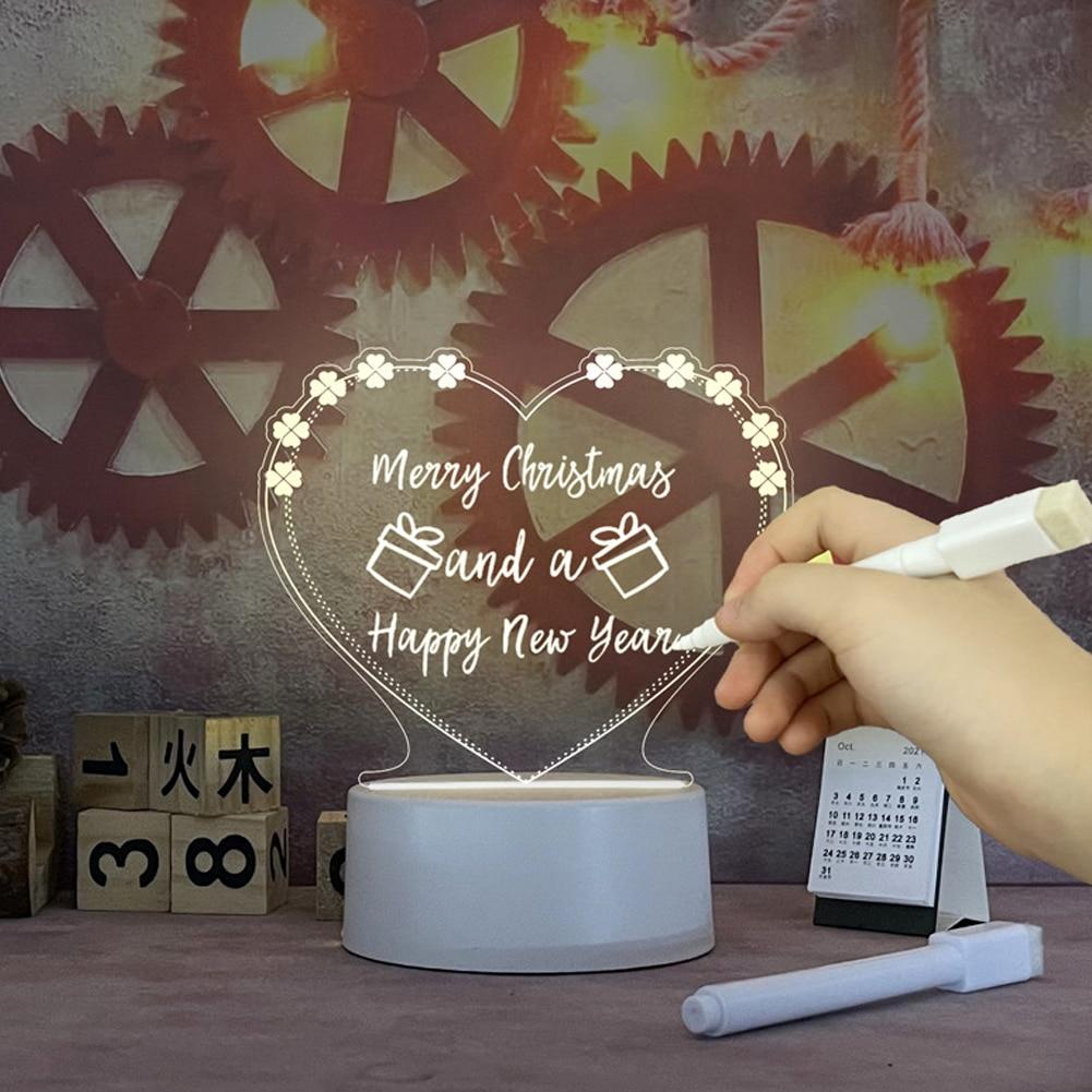 π‘π Creative LED Note Board Night Light β With Pen!