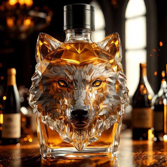 πΊπ 300ml Whiskey Decanter β Wolf Head or Dragon Head Design ππΊ