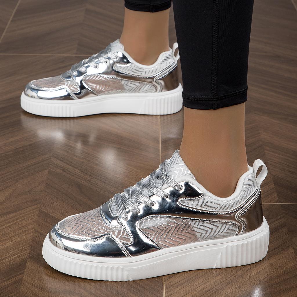 π Ladies Metallic Trainers