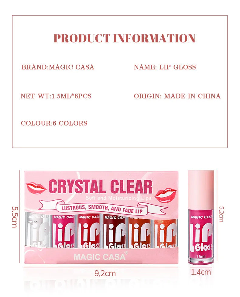 💄✨ Magic House Beauty Lip Care Set – 6 Piece Gloss Garden ✨💄
