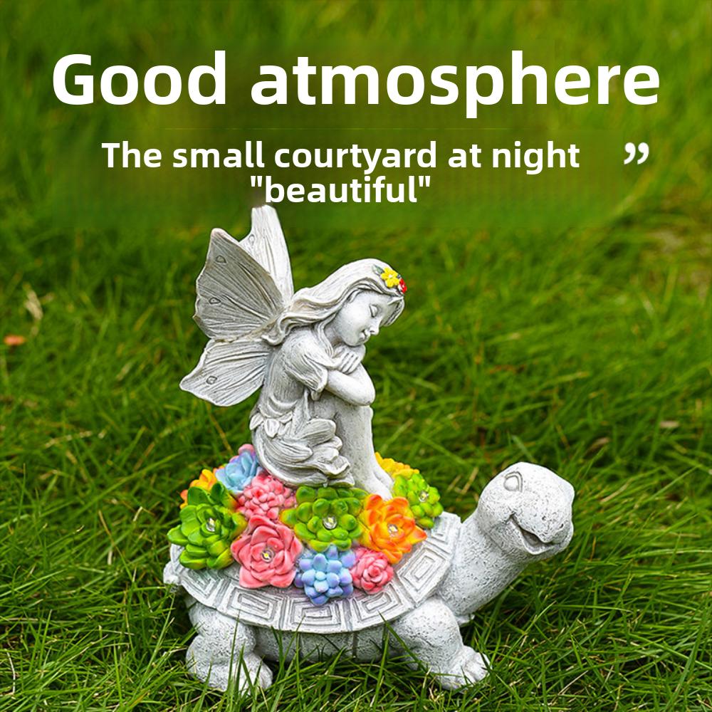 🐢 Solar Succulent Turtle Fairy Ornament 🐢