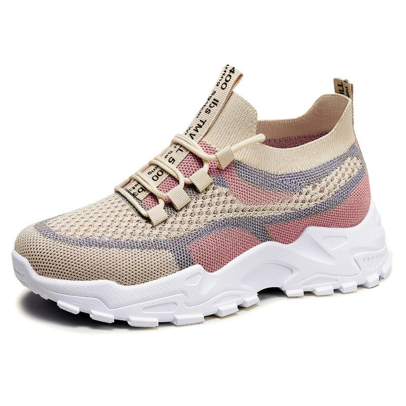 π Ladies Breathable Mesh Platform Trainers