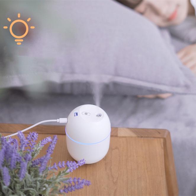 🌬️ Mini Ultrasonic Air Humidifier & Essential Oil Diffuser – 220ml