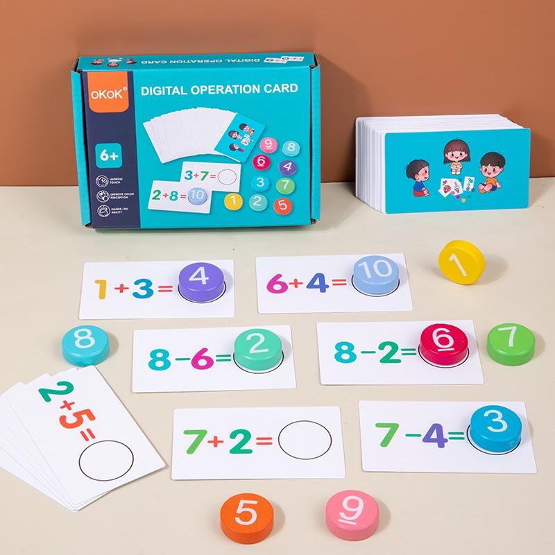 🔢🌈 Wooden Montessori Math Learning Toy Set 🌈🔢