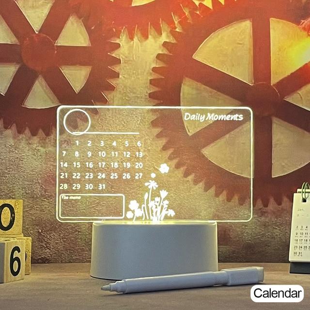 π‘π Creative LED Note Board Night Light β With Pen!