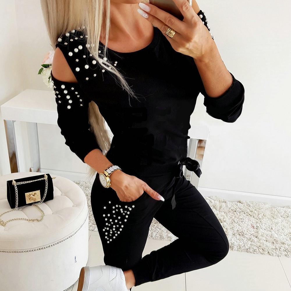 👟✨ Women’s 2pc Beaded Diamante Tracksuit (2 Colour Choices!) ✨👟
