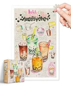 1000pc Bubble Tea Plastic Jigsaw Puzzle