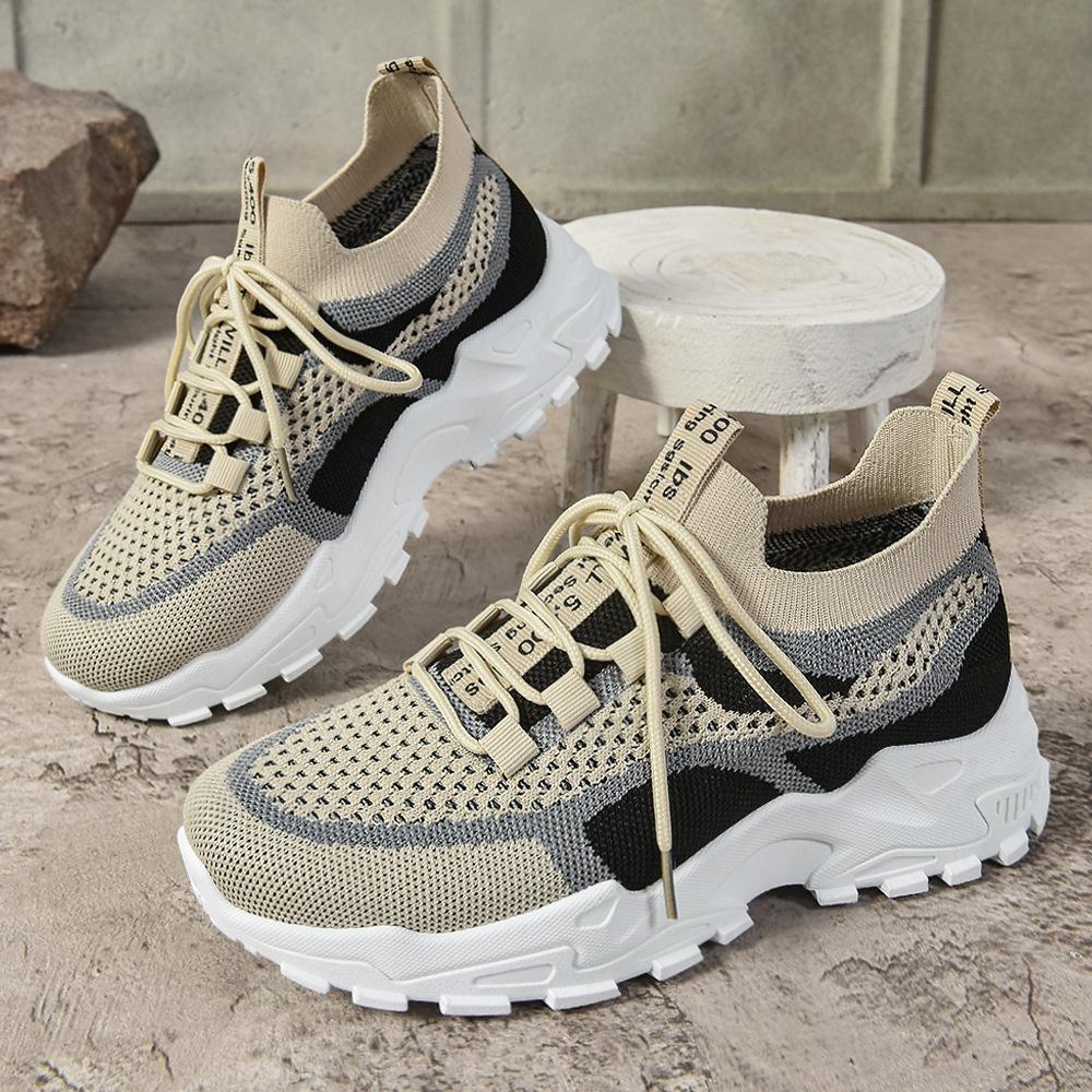 π Ladies Breathable Mesh Platform Trainers