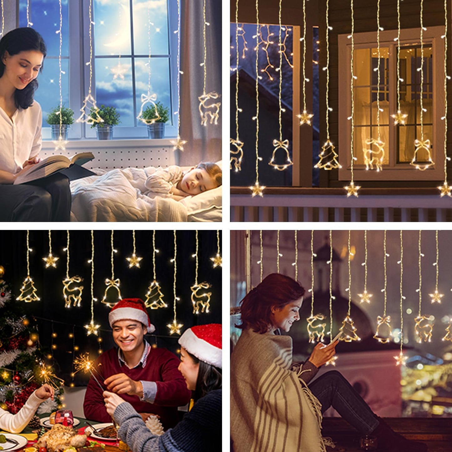 11.5ft Waterproof LED Fairy Curtain Lights