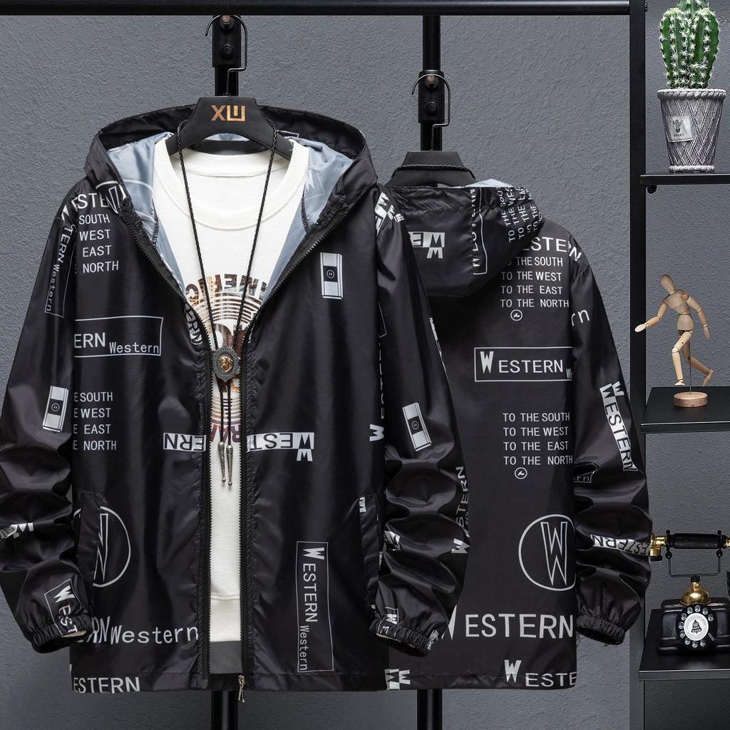 🌧️ Men's Breathable Printed Lightweight Outdoor Rain Jacket
