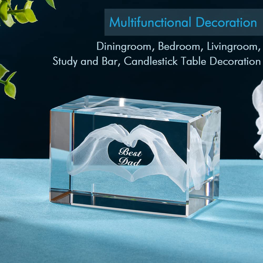 💎 Best Dad Crystal Cube Gift 💎