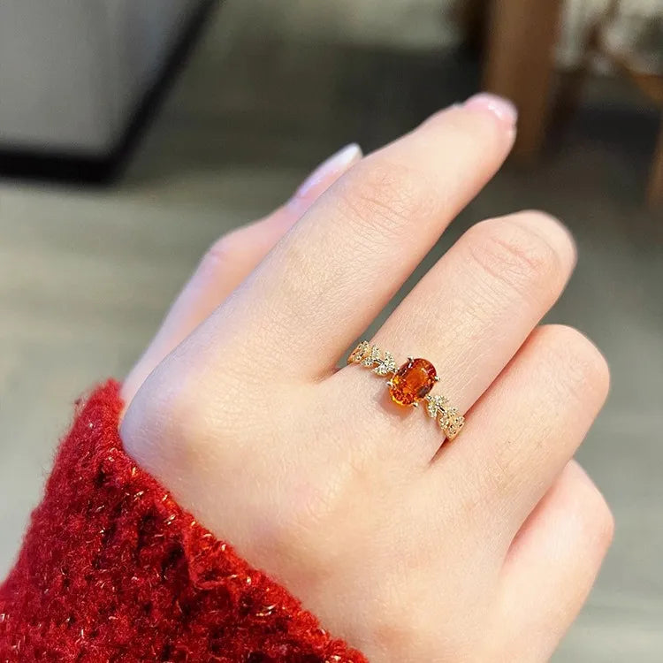 š§” Sterling Silver 925 Fanta Orange Yellow Ring š§”