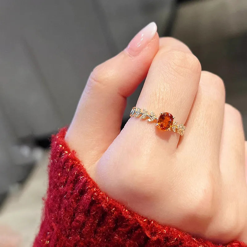 š§” Sterling Silver 925 Fanta Orange Yellow Ring š§”