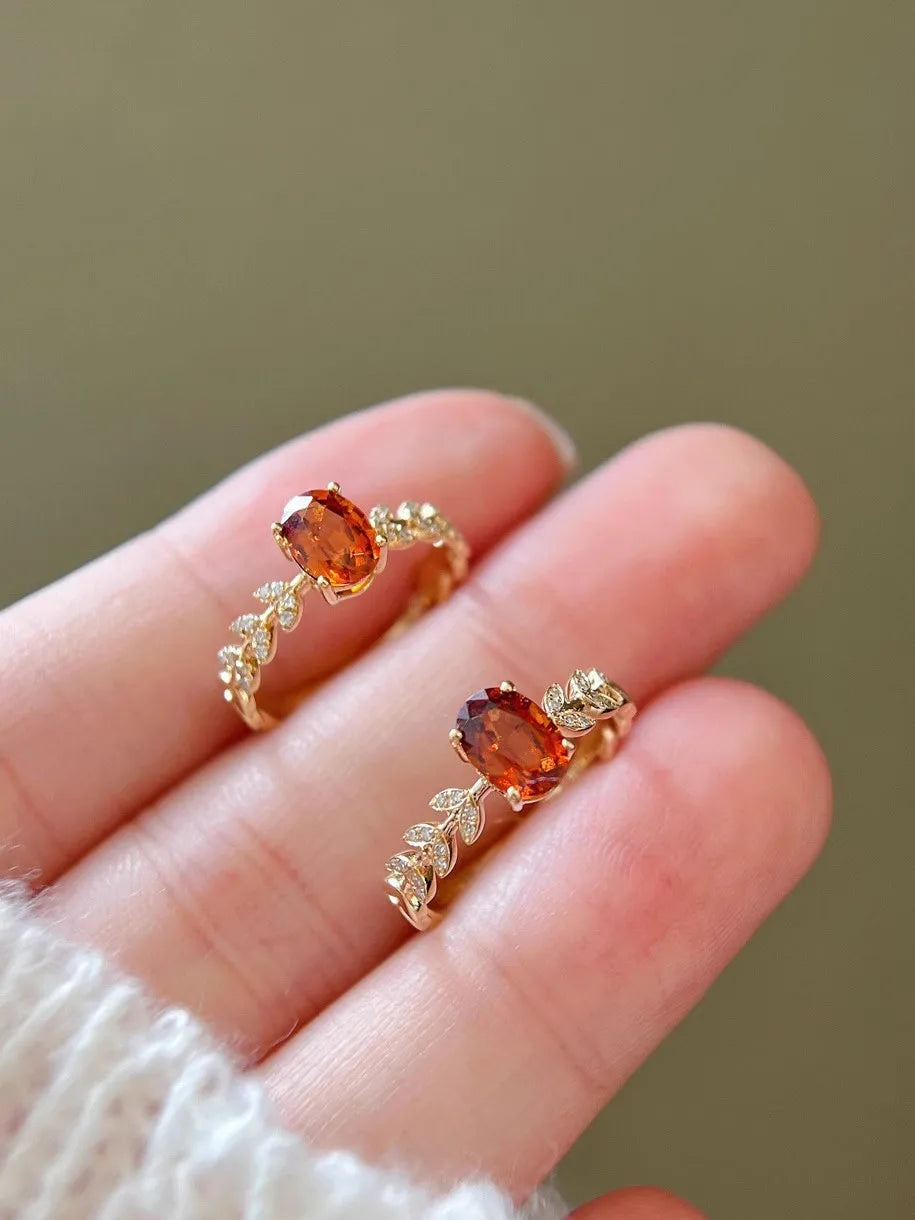 š§” Sterling Silver 925 Fanta Orange Yellow Ring š§”