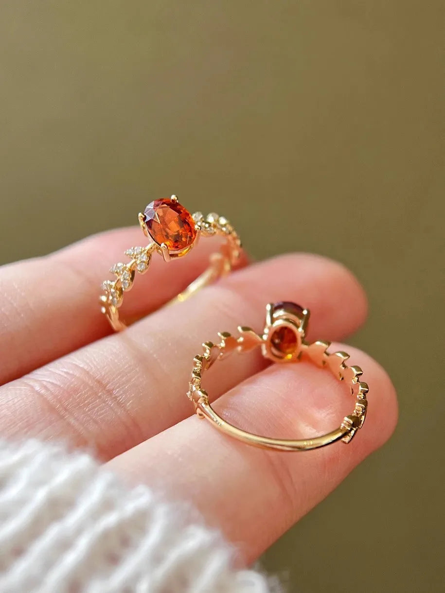 š§” Sterling Silver 925 Fanta Orange Yellow Ring š§”