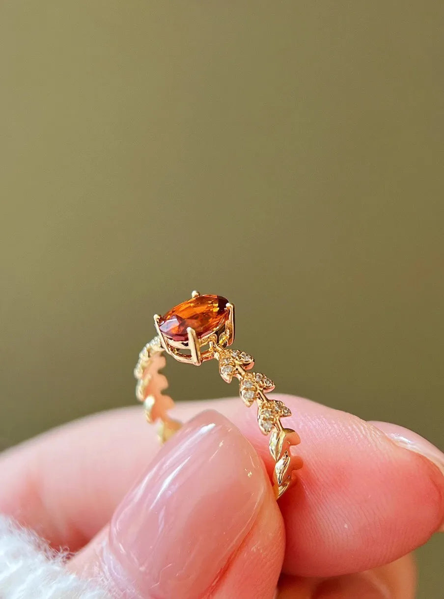š§” Sterling Silver 925 Fanta Orange Yellow Ring š§”