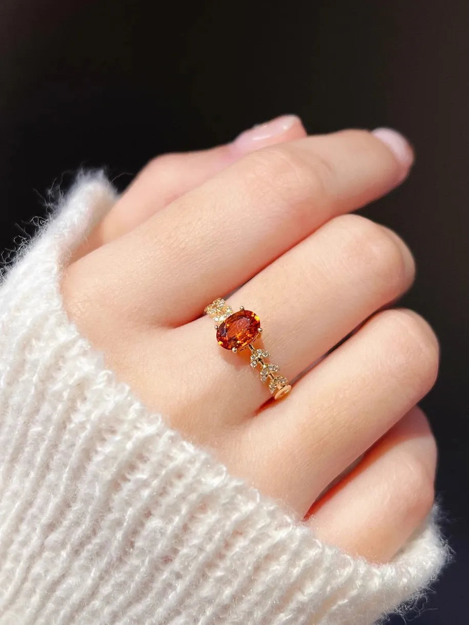 š§” Sterling Silver 925 Fanta Orange Yellow Ring š§”