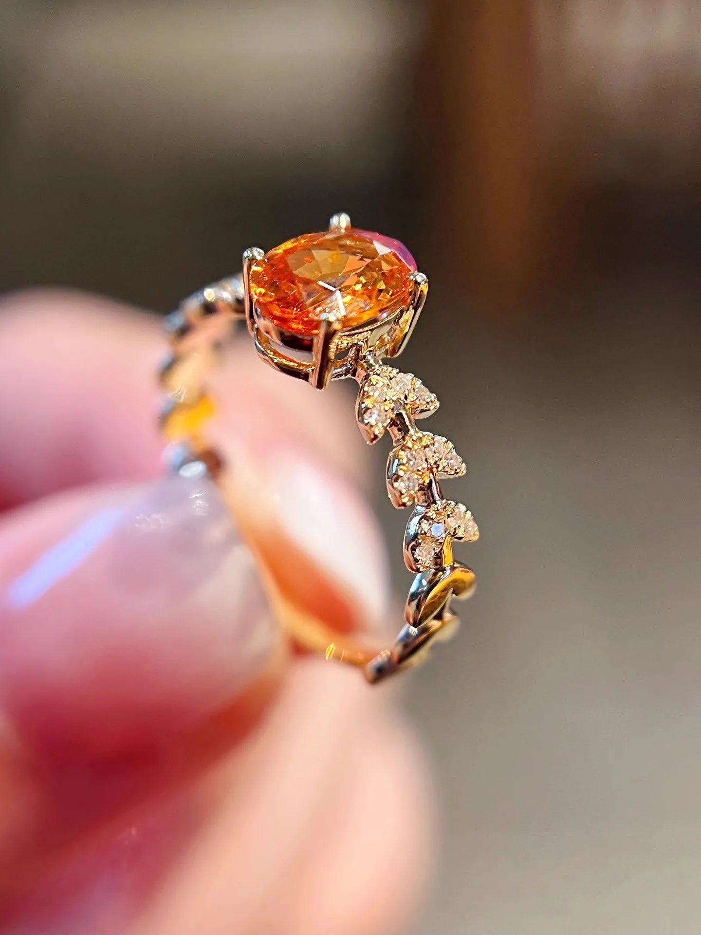 š§” Sterling Silver 925 Fanta Orange Yellow Ring š§”