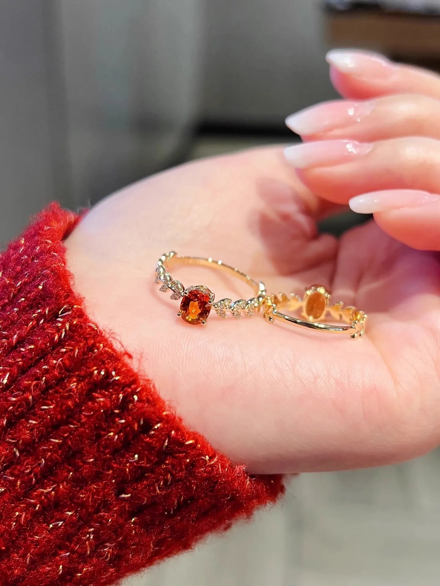 š§” Sterling Silver 925 Fanta Orange Yellow Ring š§”