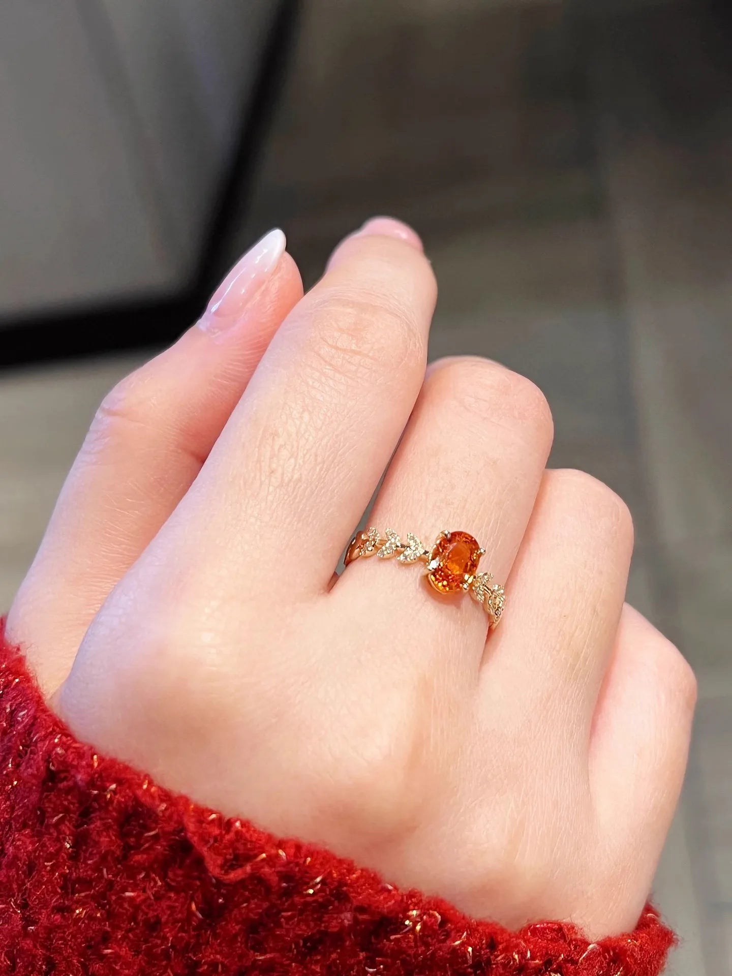 š§” Sterling Silver 925 Fanta Orange Yellow Ring š§”