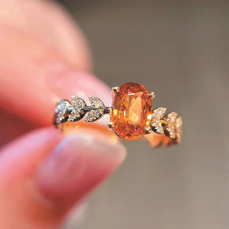 š§” Sterling Silver 925 Fanta Orange Yellow Ring š§”