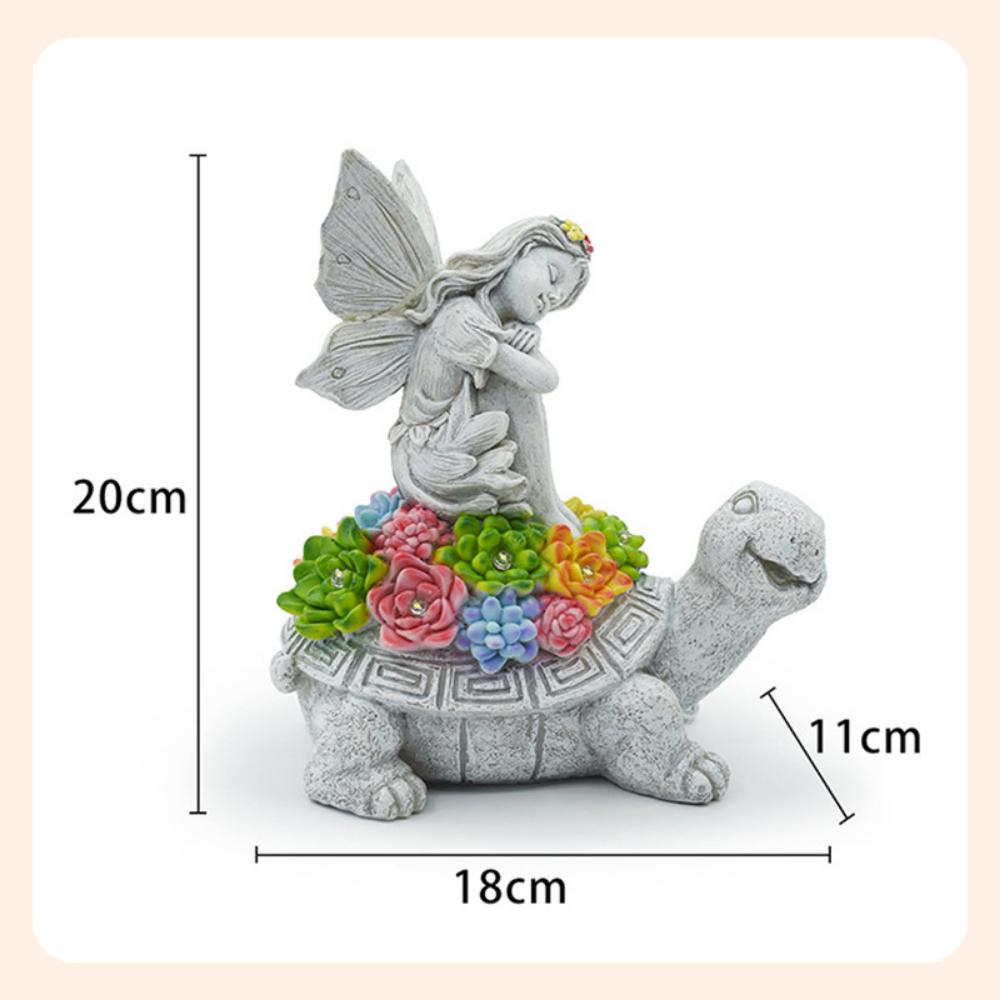🐢 Solar Succulent Turtle Fairy Ornament 🐢
