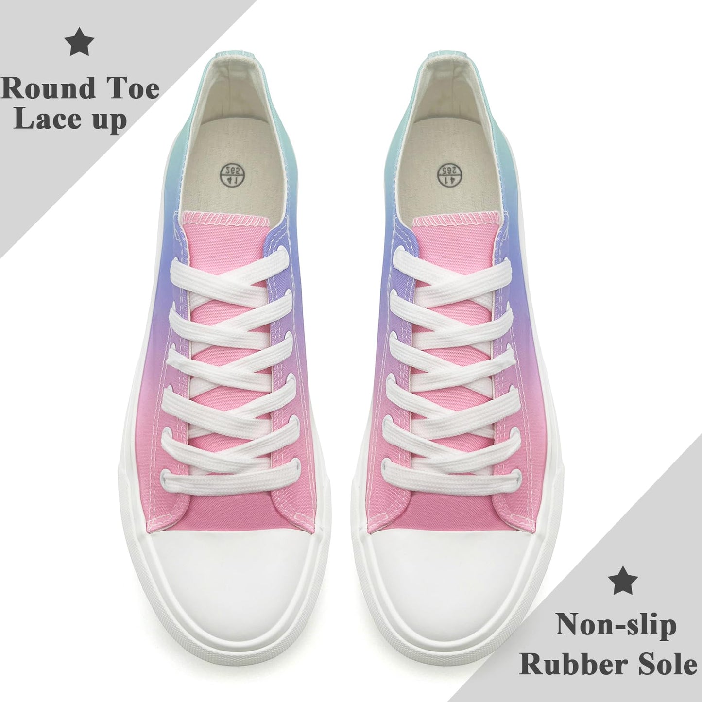 Ladies Rainbow Canvas Shoes