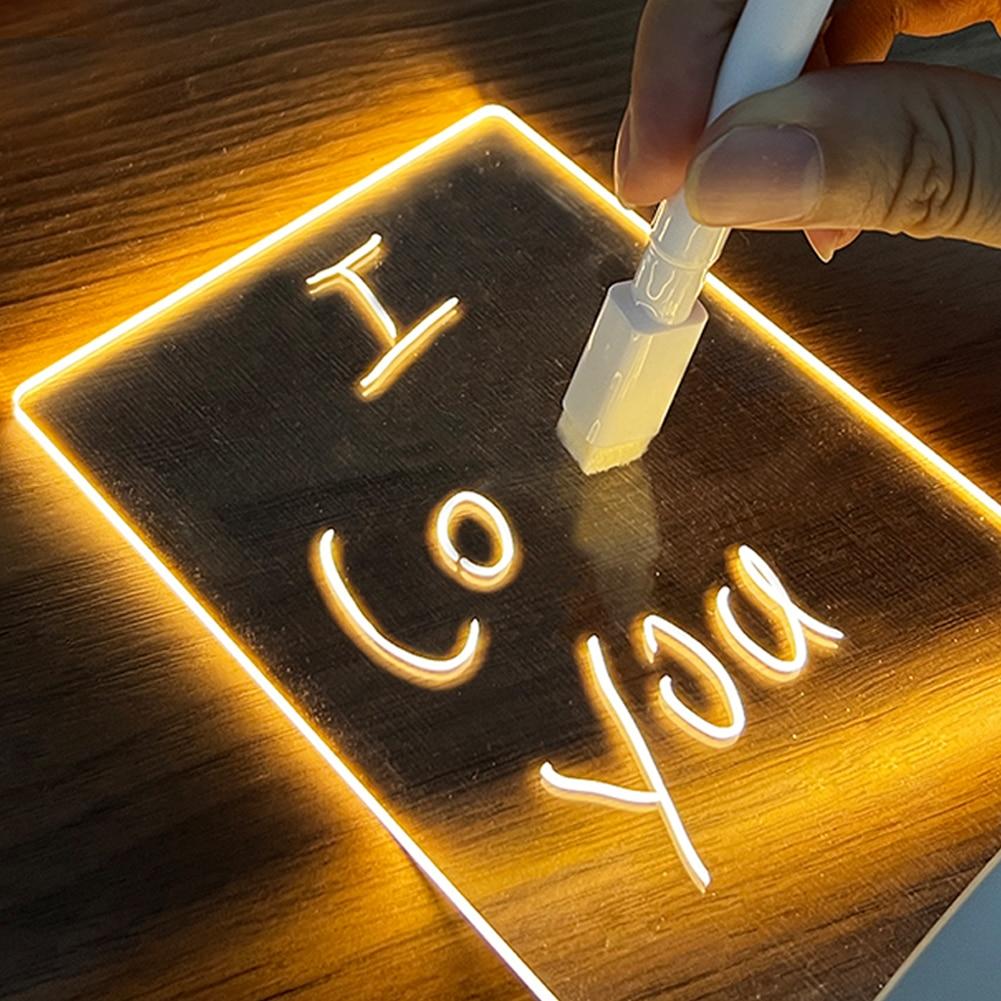 π‘π Creative LED Note Board Night Light β With Pen!