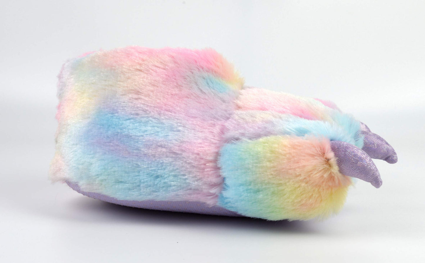 Kids 3D Rainbow Paw Slippers - Size 1/2