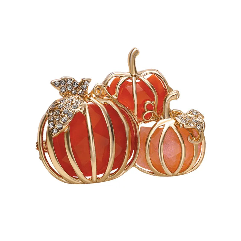 🎃💎 Diamante-Studded Pumpkin Brooch 💎🎃