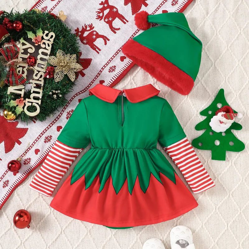 π§βοΈπ Baby Elf Outfit with Matching Hat ππ§βοΈ