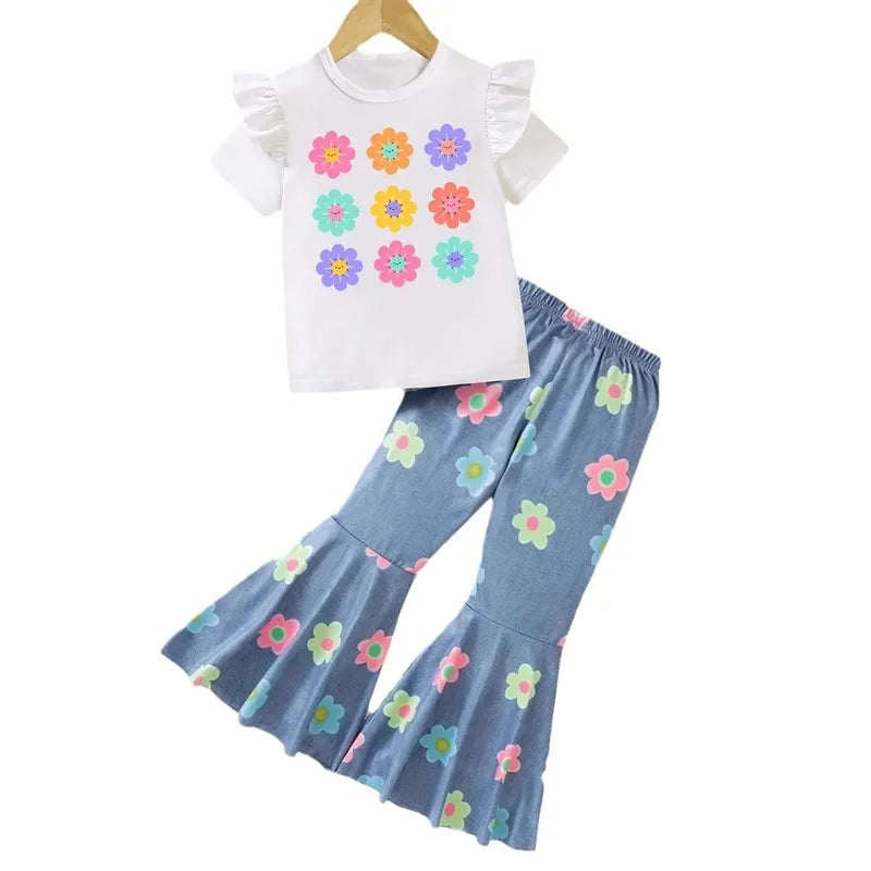 🌸☀️ Colourful Flower Summer Outfit Set ☀️🌸