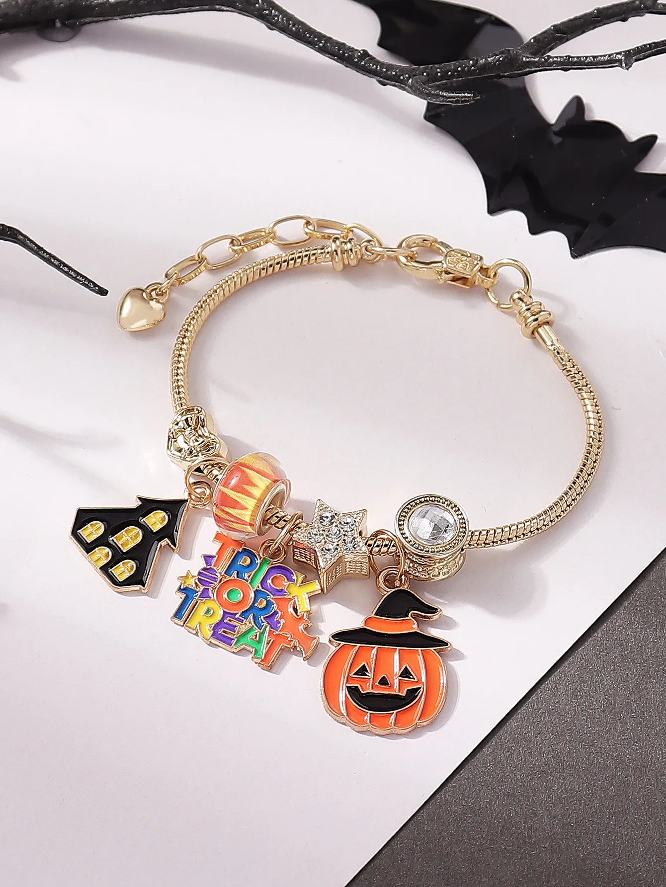 🎃🏚️ Trick or Treat Halloween Charm Bracelet 🏚️🎃