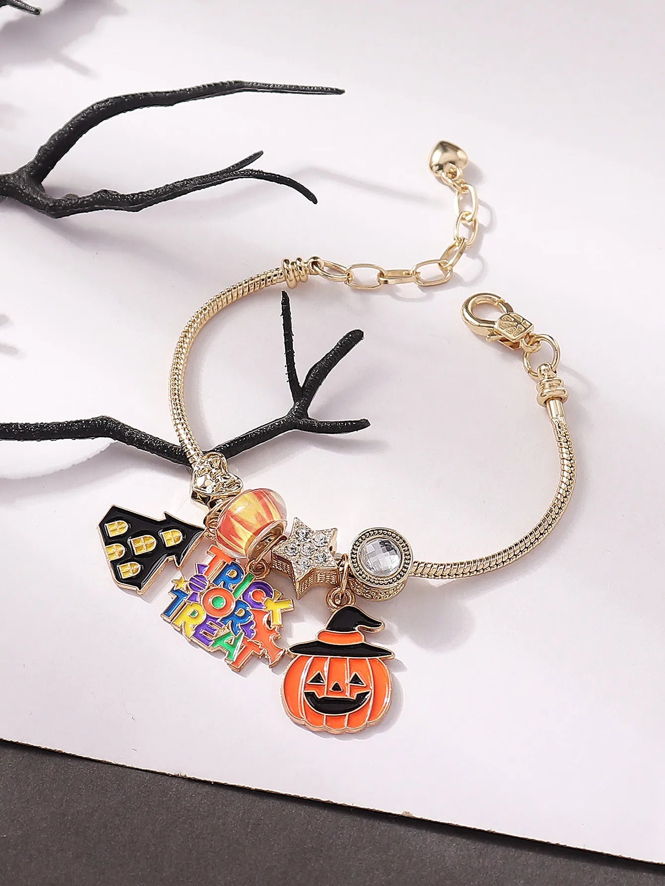 🎃🏚️ Trick or Treat Halloween Charm Bracelet 🏚️🎃