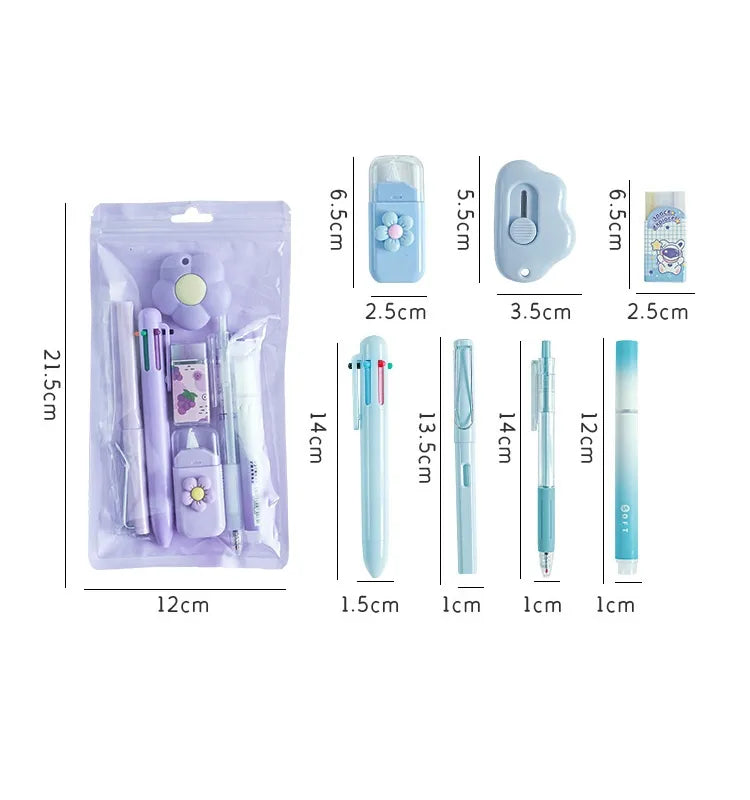 đ Cute 7-Piece Stationery Set đ