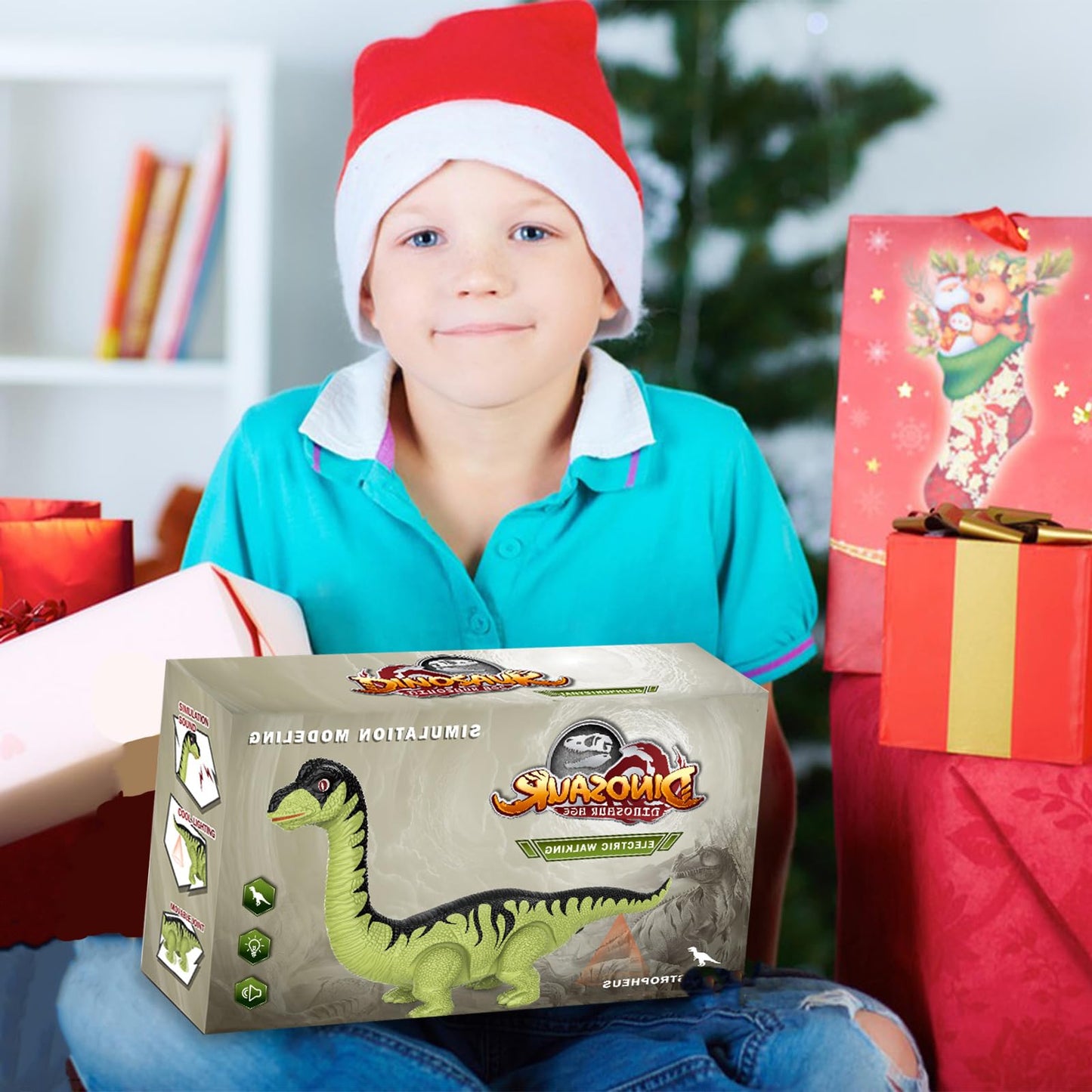 🦖✨ Electric Walking Dinosaur Toy with Lights & Sounds ✨🦖