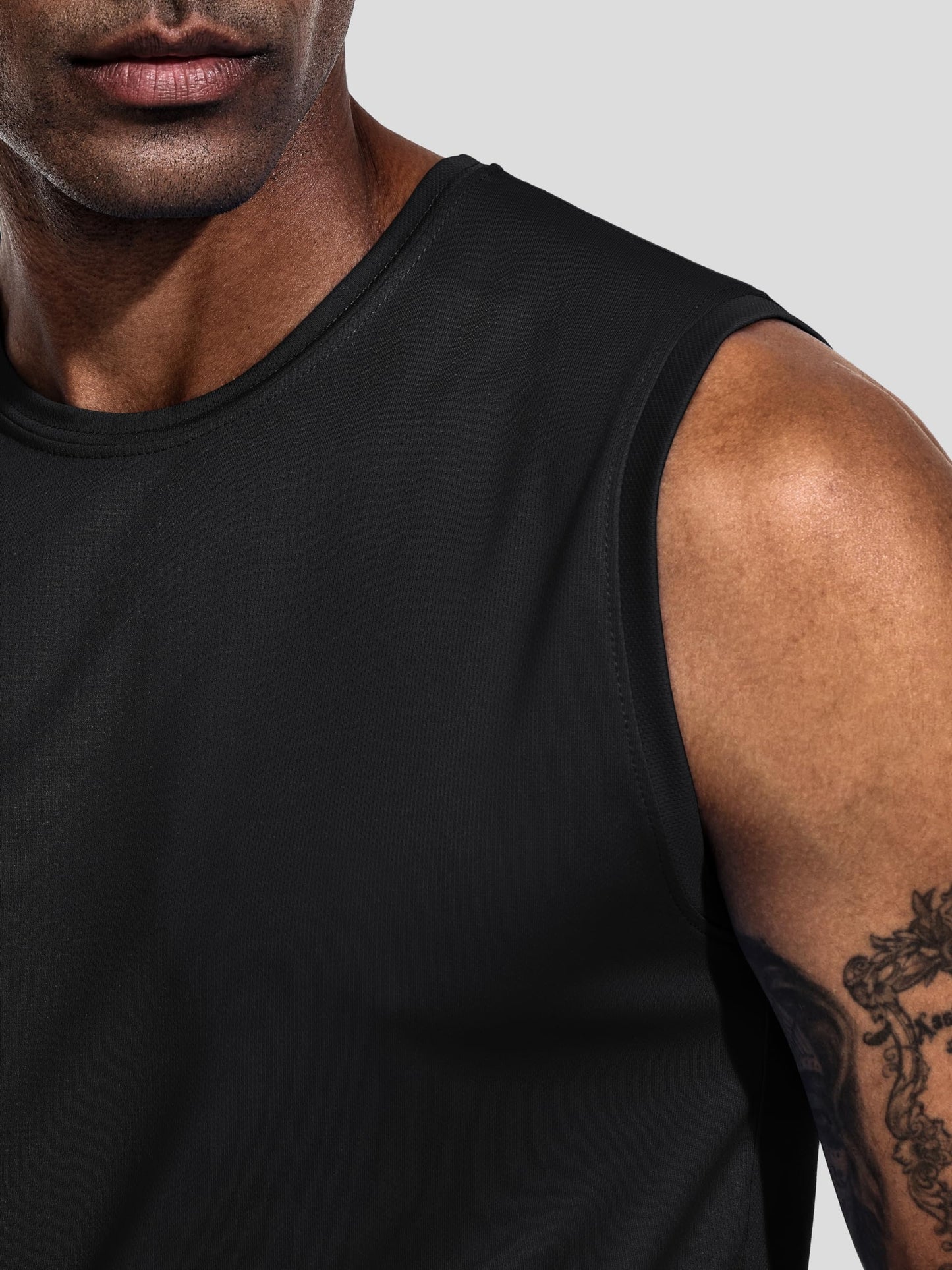 Teesmen 3-Pack Men's Gym Tank Tops - Quick Dry, Breathable, Multicolour - Size L