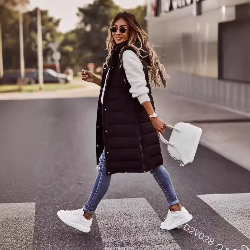 ✨ Elegant Hooded Long Body Warmer (9 Colour Choices!) ✨