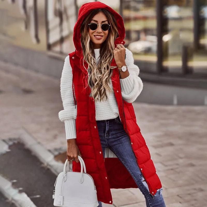 ✨ Elegant Hooded Long Body Warmer (9 Colour Choices!) ✨