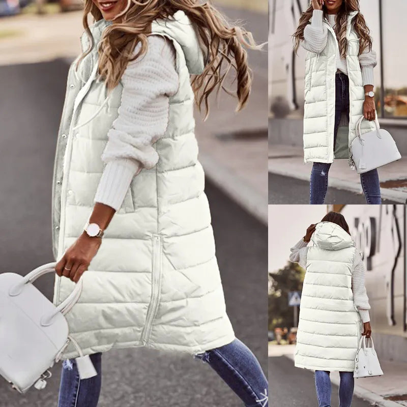 ✨ Elegant Hooded Long Body Warmer (9 Colour Choices!) ✨