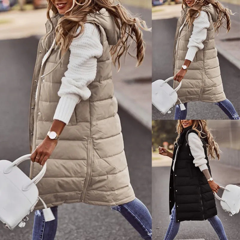 ✨ Elegant Hooded Long Body Warmer (9 Colour Choices!) ✨