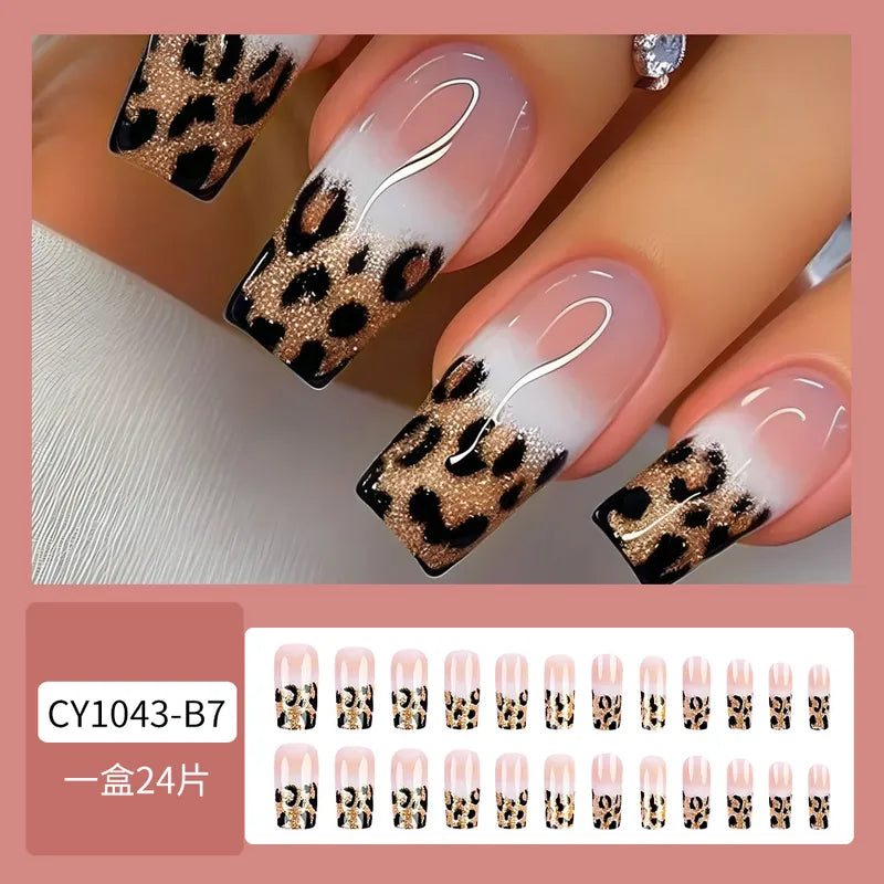 🐆 Leopard Print False Nails 💅